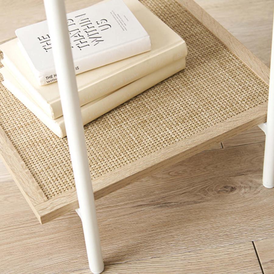 HAGiHARA（萩原） サイドテーブル 高さ51cm ラタン調 スクエア