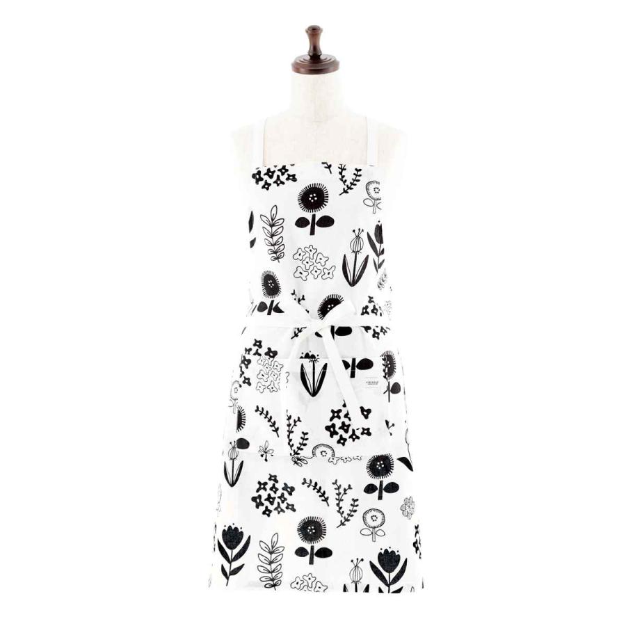 S 専用！　花柄エプロン 大きいサイズ＞ 配色使い花柄エプロン 通販【ニッセン】