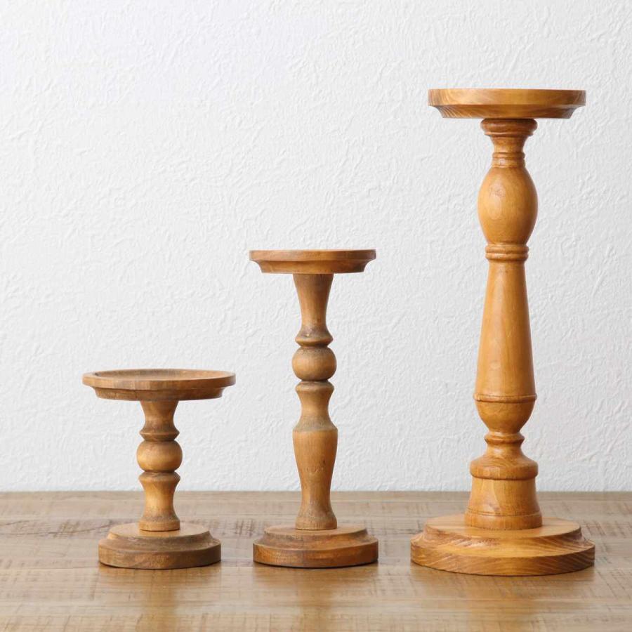 Creer NEIN MARKE パイン キャンドルスタンド Lサイズ 天然木