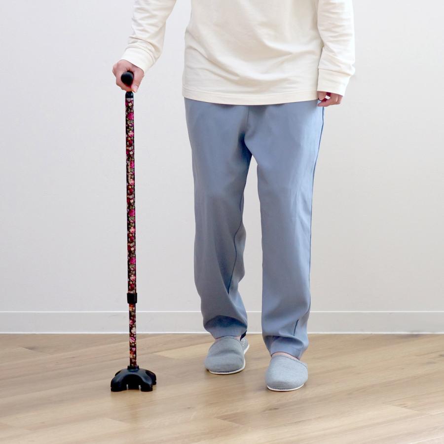 マキテック 杖 4点杖 自立式 クワドケイン easy to hold カーボン製