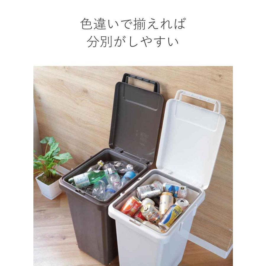 ゴミ箱 70L 連結 屋内外兼用 片手で開く連結ダストボックス HOME&HOME （ ごみ箱 70リットル 屋外 屋内 兼用 ふた付き 分別 シンプル 大容量 ）｜livingut｜11