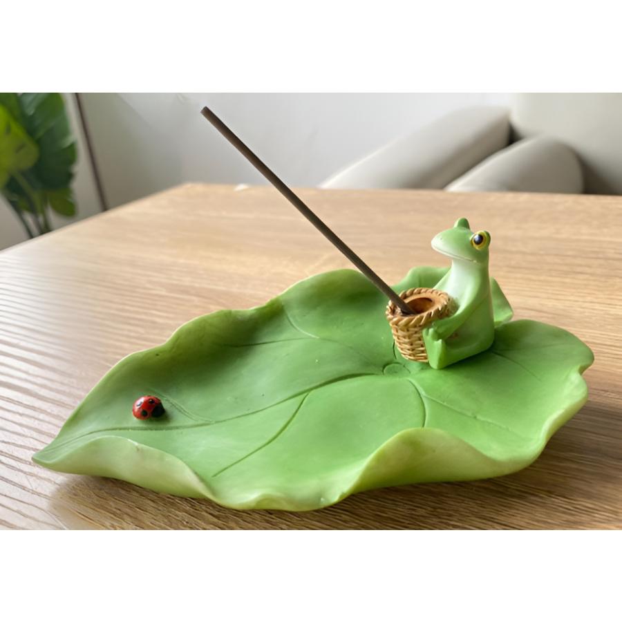 コポー 蚊取&線香ホルダー葉っぱ カエル 香立て 置物 ( Copeau コポー 蚊取&線香ホルダー葉っぱ カエル 香立て 置物 ( Copeau