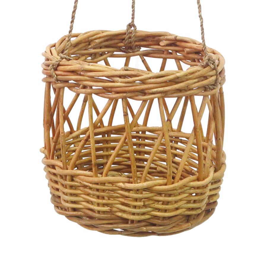 鉢カバー アラログ つり下げかご 5号鉢用 （ かご カゴ ラタン 天然