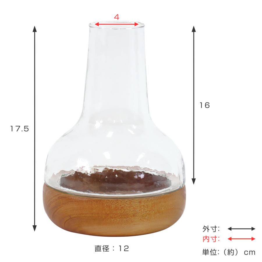 ウッド＆ガラスベース チムニーL シナリー （ 花瓶 花びん 花器 ベース フラワーベース ガラスベース 一輪挿し フラワー 花 飾る チムニー 煙突型 ）｜livingut｜02