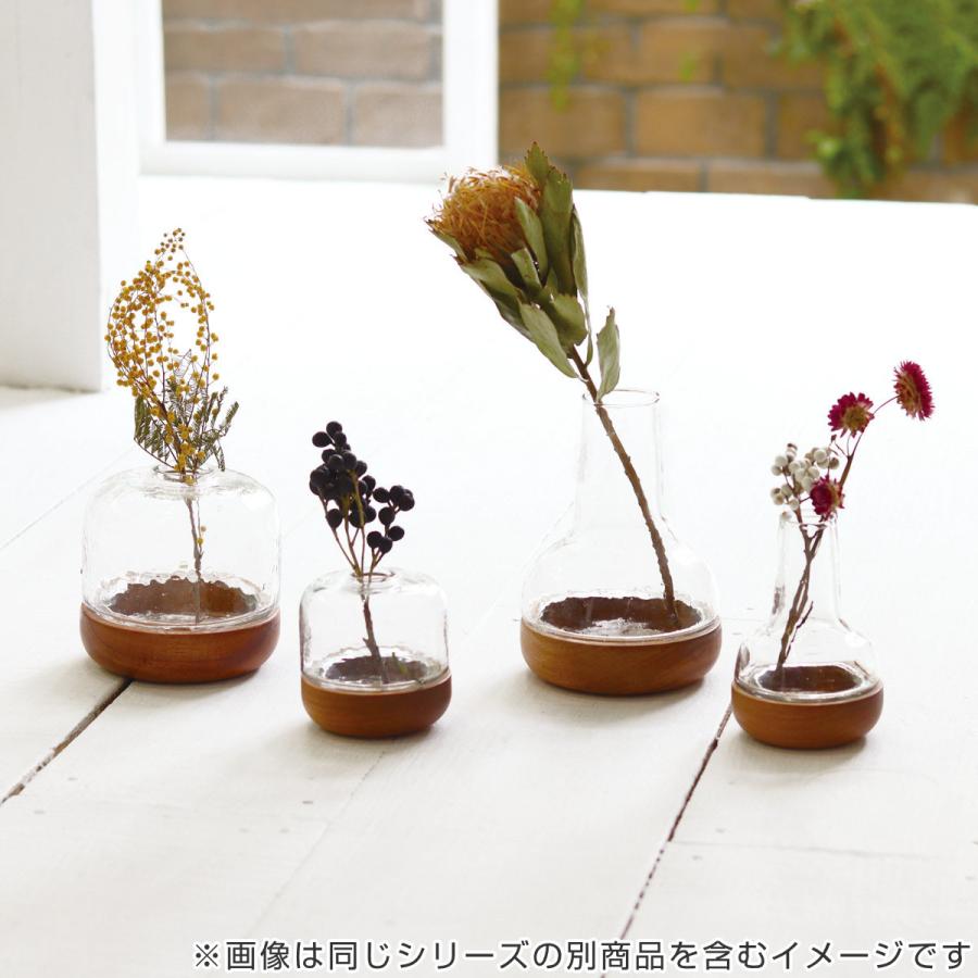 ウッド＆ガラスベース チムニーL シナリー （ 花瓶 花びん 花器 ベース フラワーベース ガラスベース 一輪挿し フラワー 花 飾る チムニー 煙突型 ）｜livingut｜06