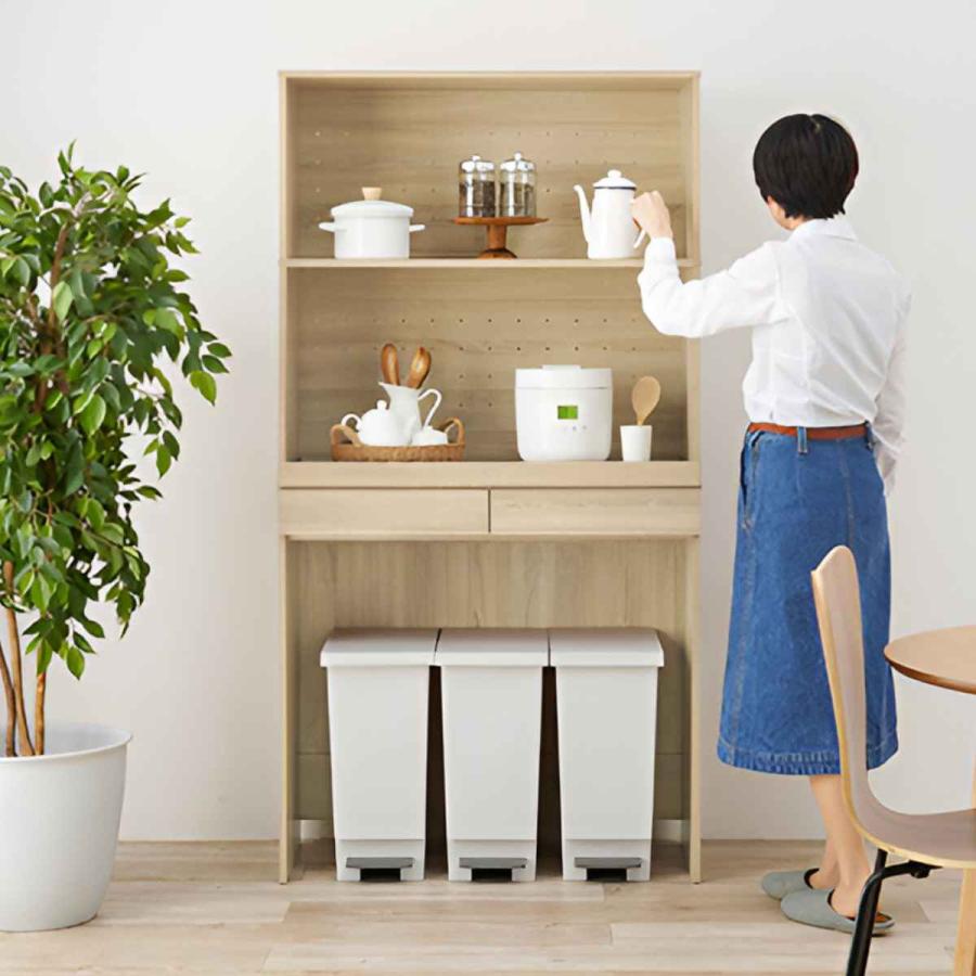 HAGiHARA キッチンラック 北欧風 ゴミ箱収納ラック 幅88cm HAGiHARA キッチンラック 北欧風 ゴミ箱収納ラック 幅88cm