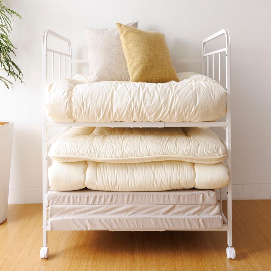 サン・ハーベスト 布団収納ラック2段 幅103.5奥行65.5高さ100cm