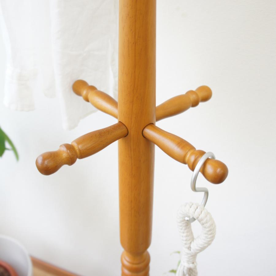 ポールハンガー 木製 ポーチラック （ ハンガーラック コートハンガー