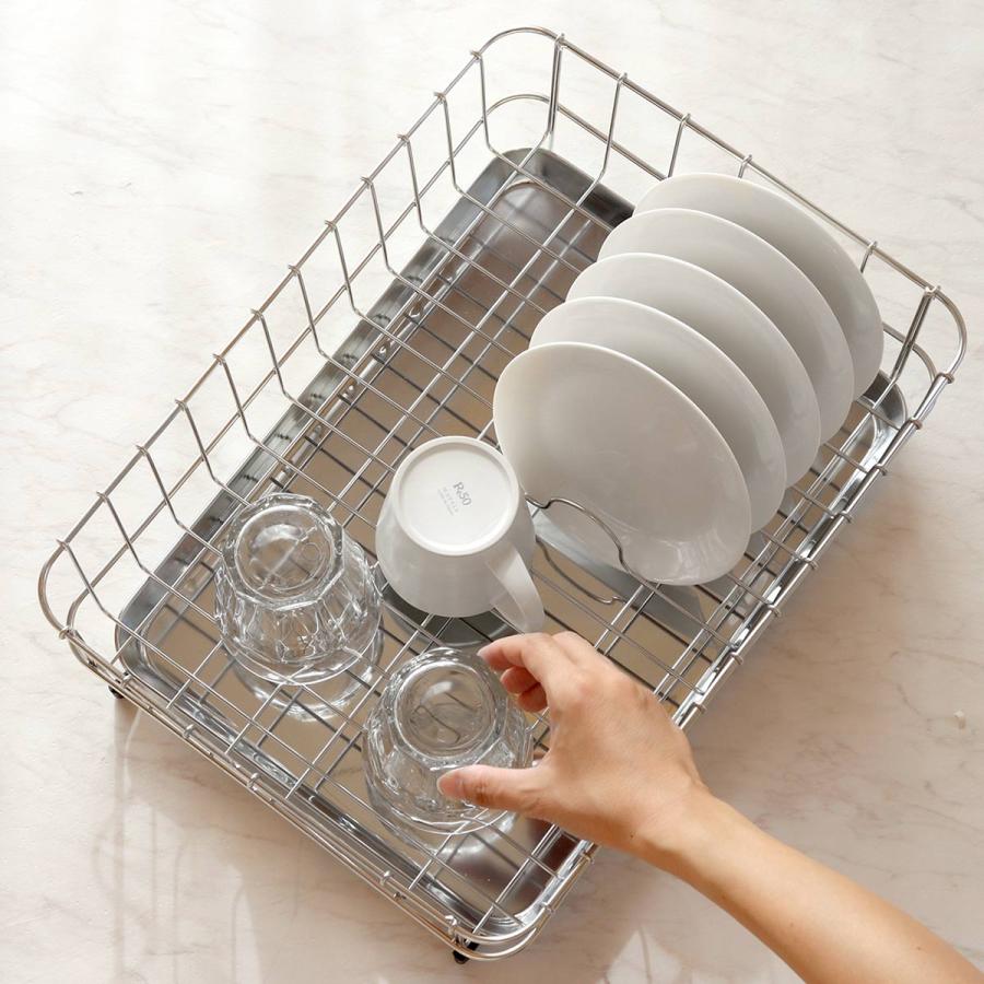 工房アイザワ ながしこもの 水切りラック 皿立シンクラック 小