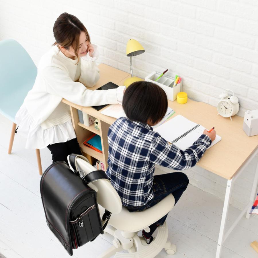 学習机 シンプル 幅95cm 高さ調節 左右入替ラック付き ( デスク 学習机 シンプル 幅95cm 高さ調節 左右入替ラック付き ( デスク