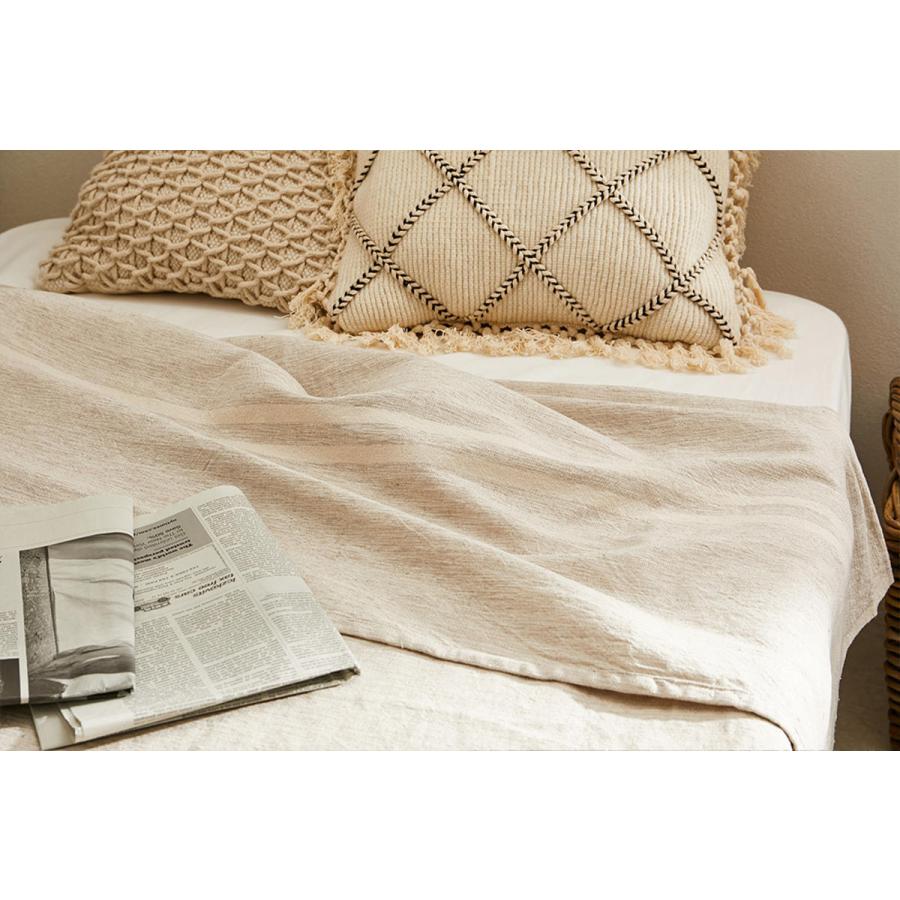 マルチカバー リューココリーネ 150×260cm コットンリネン 巾着バック