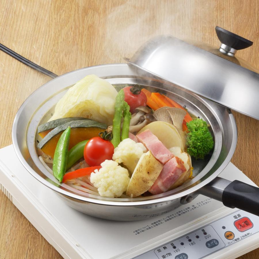 ヨシカワ フライパン用蒸し器 20〜22cm用 ガラス蓋付き 日本製