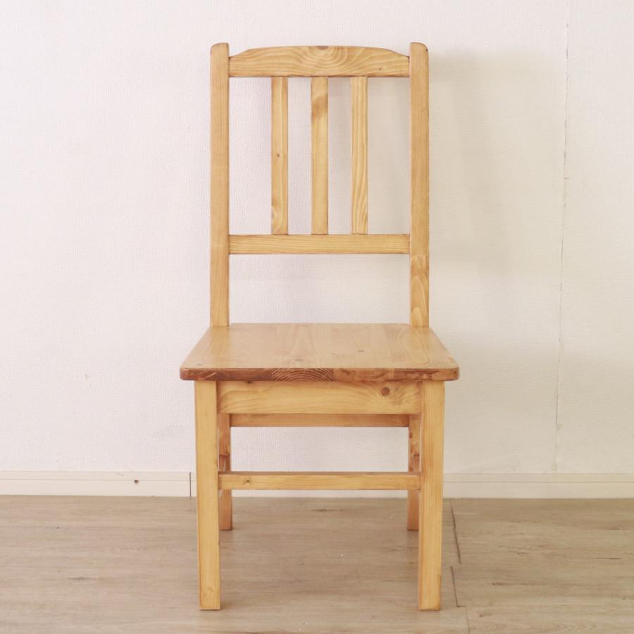 ダイニングチェア 同色2脚セット 天然木 カントリー 背もたれ 座面高