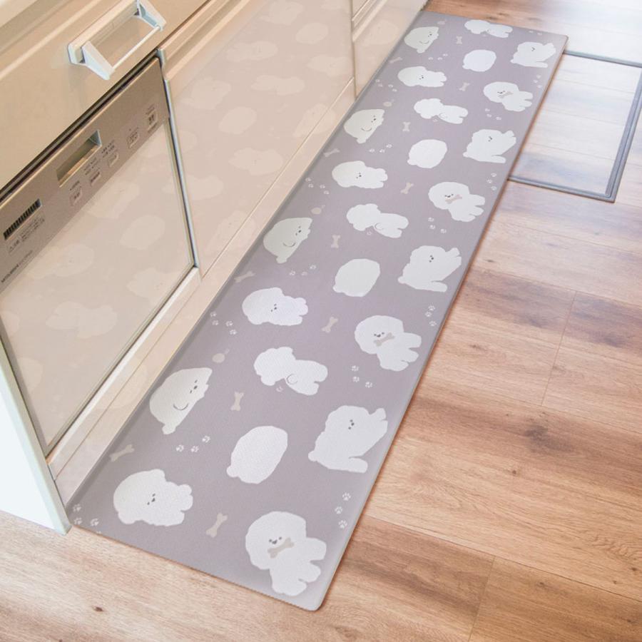オカトー キッチンマット 拭けるインテリアマット 45x180 （ PVCマット