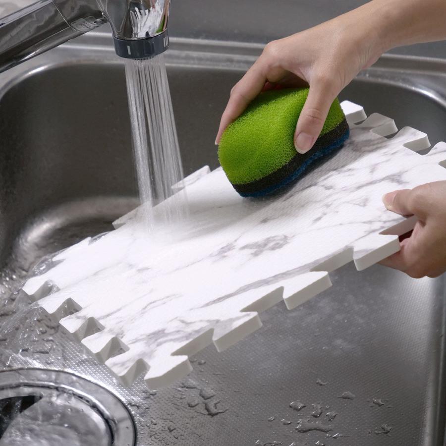 ジョイントマット 抗菌加工 大理石柄 約30×30cm 厚さ約10mm 9枚入り