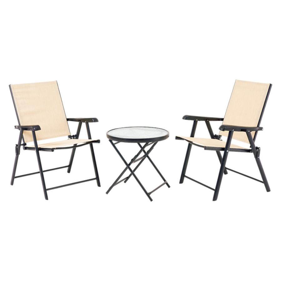 HAGiHARA テーブルチェアセット 3点セット 完成品 折りたたみ式 HAGiHARA テーブルチェアセット 3点セット 完成品 折りたたみ式