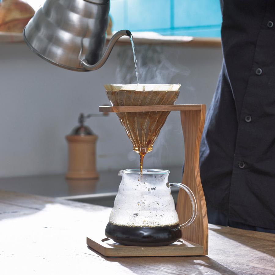 ハリオ コーヒー ドリッパーセット 1〜4杯用 V60 オリーブウッドスタンドセット 耐熱ガラス （ HARIO ドリッパー サーバー スタンド ）｜livingut｜20