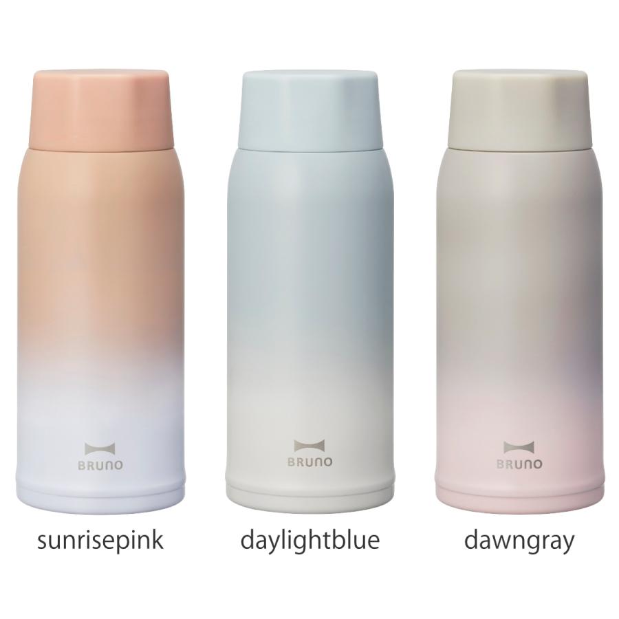 未使用　コープデリ×BRUNO ミニステンレスボトル　ほぺたんクリアボトルつき dショッピング |BRUNO 水筒 350ml 軽量 ステンレス スクリューボトル