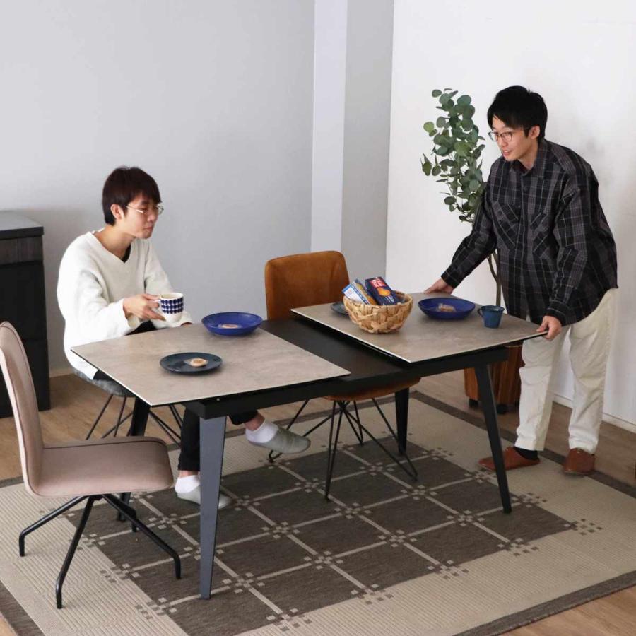 東馬 ダイニングテーブル 伸縮式 セラミック天板 140〜170cm UP 東馬 ダイニングテーブル 伸縮式 セラミック天板 140〜170cm UP