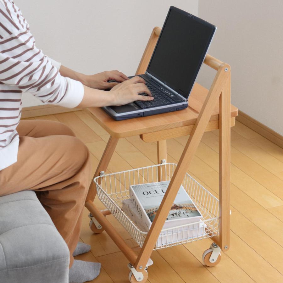 弘益 サイドテーブル キャスター付 テーブルワゴン 高さ70cm 弘益 サイドテーブル キャスター付 テーブルワゴン 高さ70cm