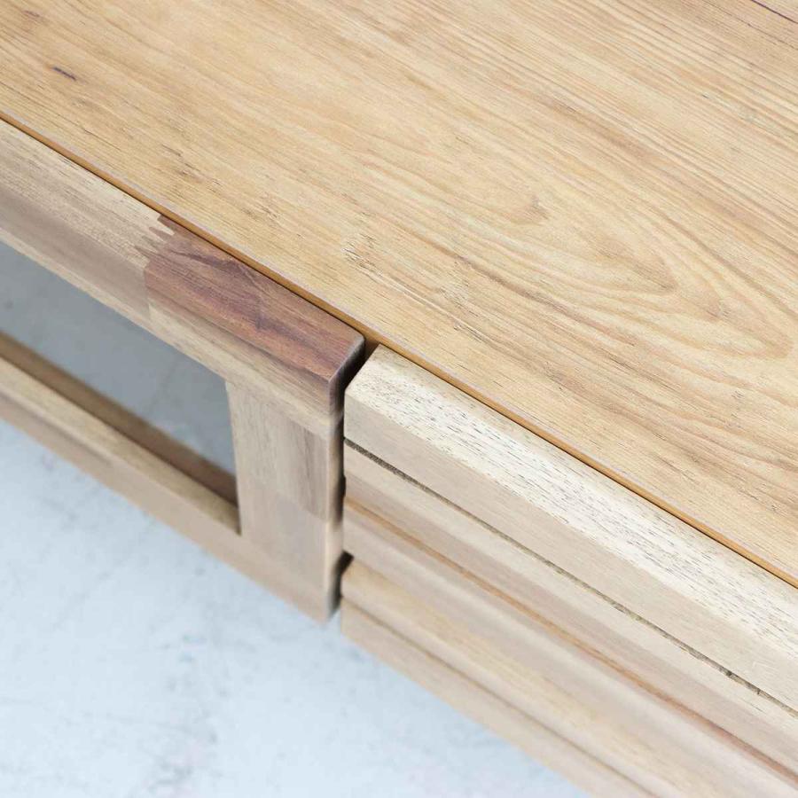 東馬（Tohma） テレビ台 ローボード ブロックデザイン アカシア前板 約