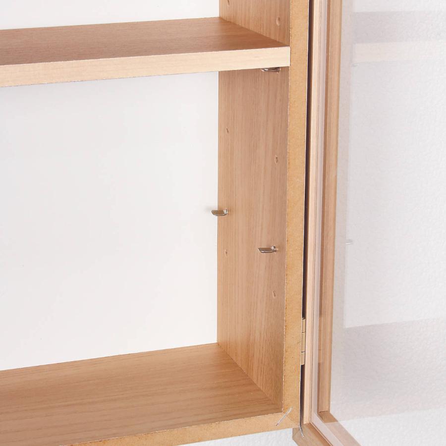 新品未使用　趣味の収納ケース アクリル扉付き コレクションケース 63×48cm カバー扉付き メイク道具 L405 （ ケース