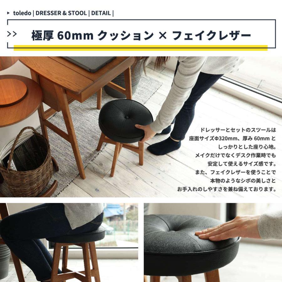 ICHIBA ドレッサー コンパクト デスク スツール付き 幅62cm ICHIBA ドレッサー コンパクト デスク スツール付き 幅62cm