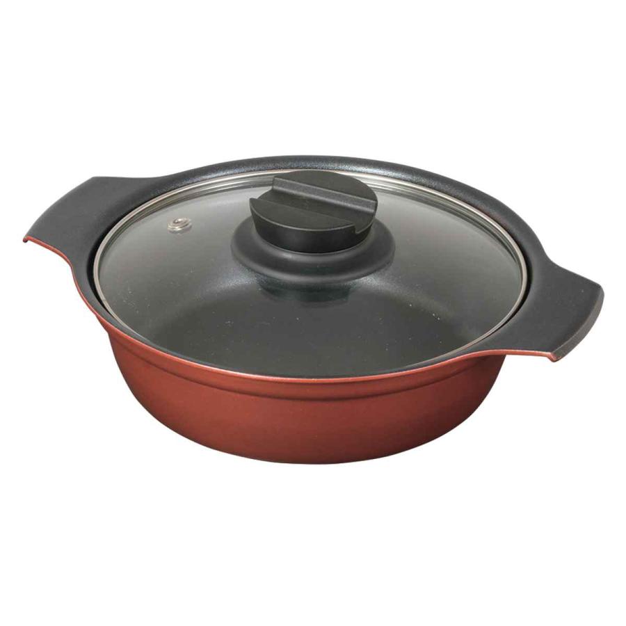 パール金属 卓上鍋 16cm IH対応 ガラス蓋付き 旨味 （ ガス火対応