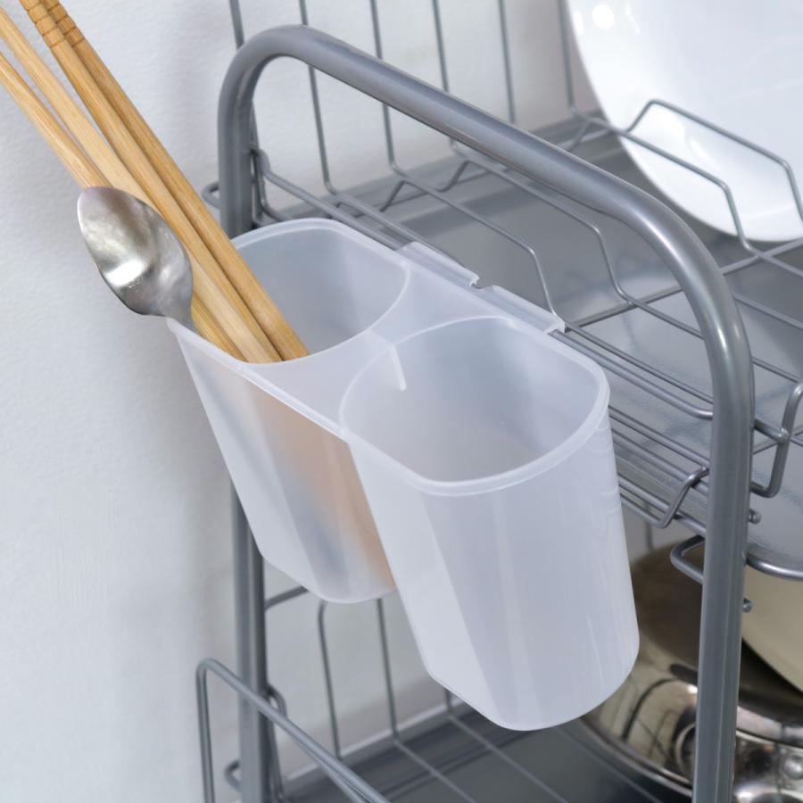 パール金属 水切りラック シンプル・ウェア 2段式水切りバスケット