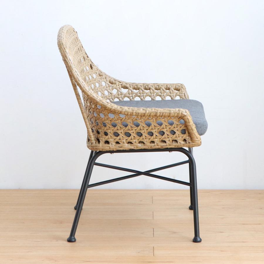 東馬（Tohma） リゾネア ベンチソファ 1人掛け 座面高44cm ラタン調