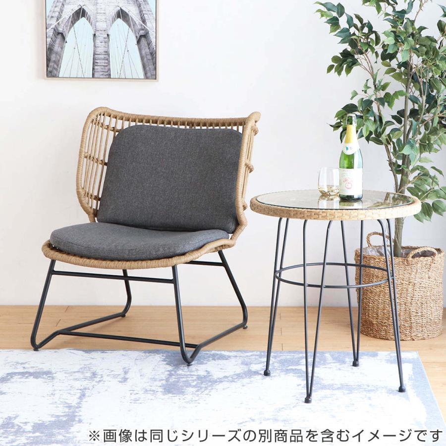 東馬（Tohma） リゾネア ワイドチェア 1人掛け 座面高44cm ラタン調