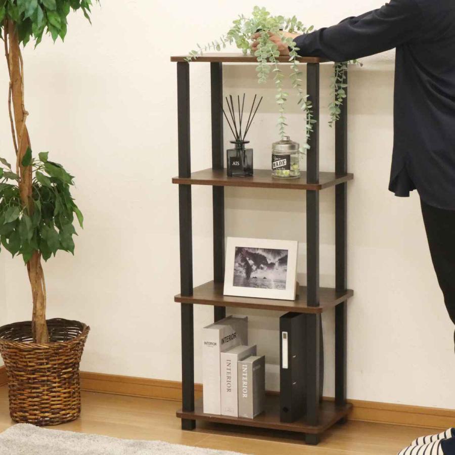 エイ・アイ・エス オープンラック スリム幅 4段 簡単組立て 約幅47cm