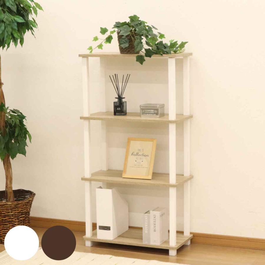 木製ラック 4段・3段 59cm幅×2