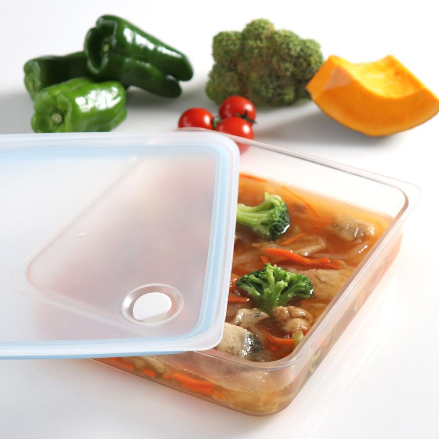 パール金属 保存容器 1.3L Easy Clean 浅型密閉保存容器 L （ 日本製