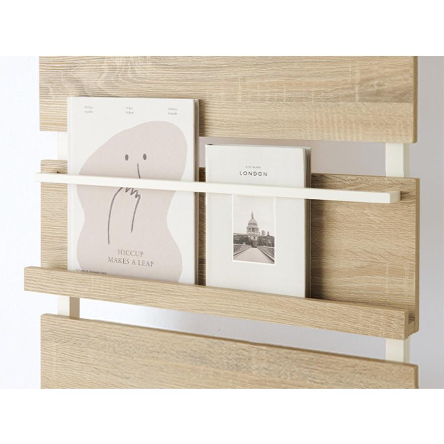 HAGiHARA（萩原） マガジンラック 突っ張り 幅60cm 間仕切り 棚板付き