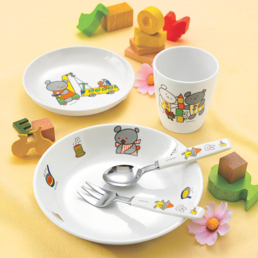 ランチプレート 18cm 仕切り皿 こぐまちゃん メラミン （ 食洗器対応