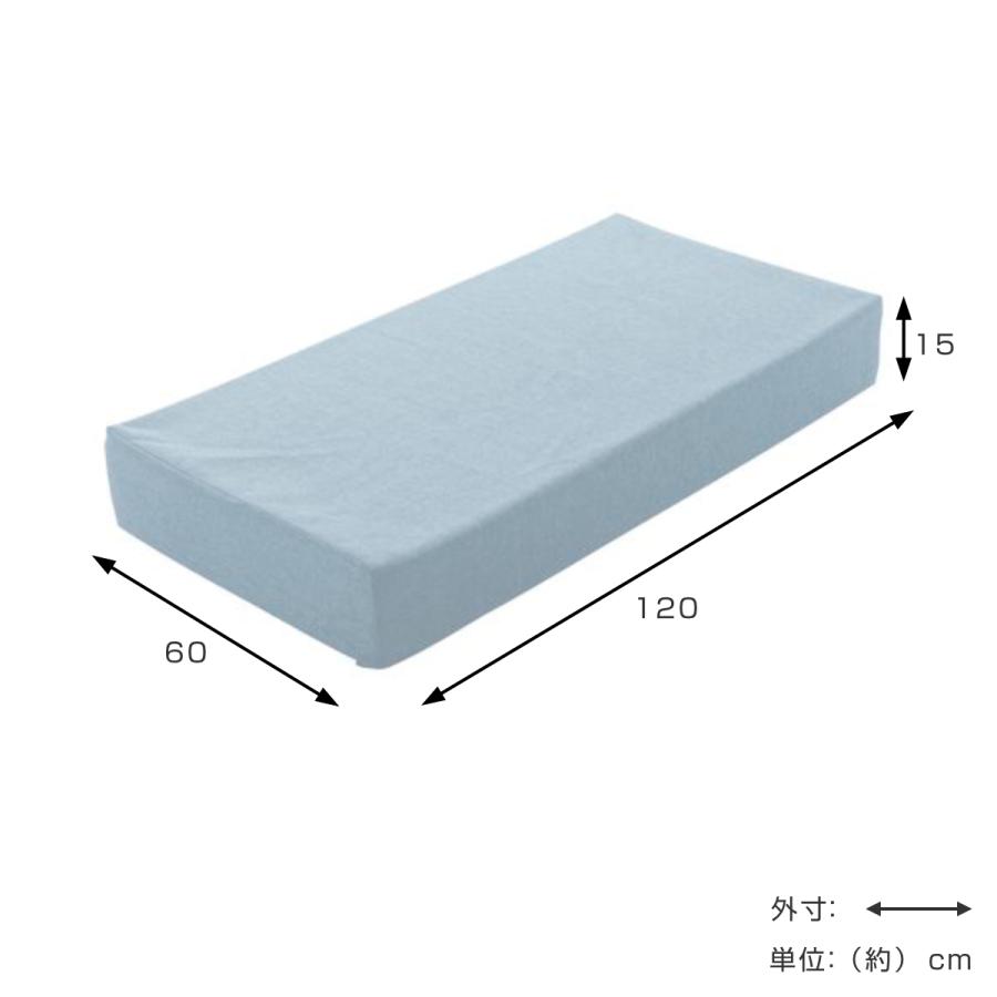 ソファ 幅120cm ブロックソファ Lサイズ ダリアン デニム調 （ ブロック 幅120×奥行60×高さ15cm カバーリング 脚無し ローソファ クッション 日本製 ）｜livingut｜08