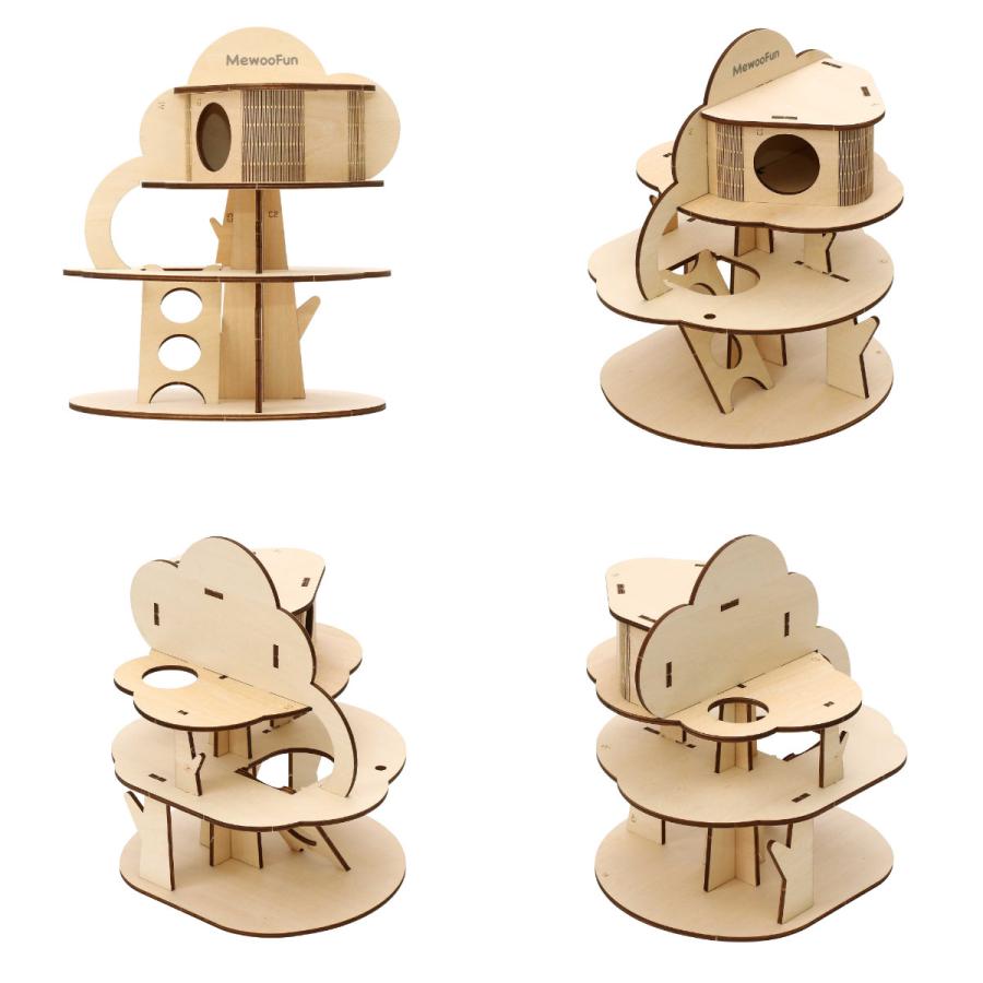 ハウス 小動物 ミオファン DIYハウス トリプルフロア ハムスター 鳥