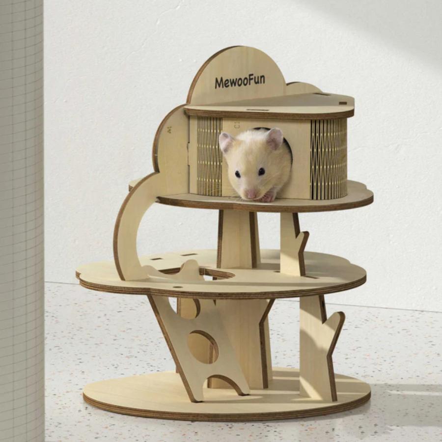 ハウス 小動物 ミオファン DIYハウス トリプルフロア ハムスター 鳥