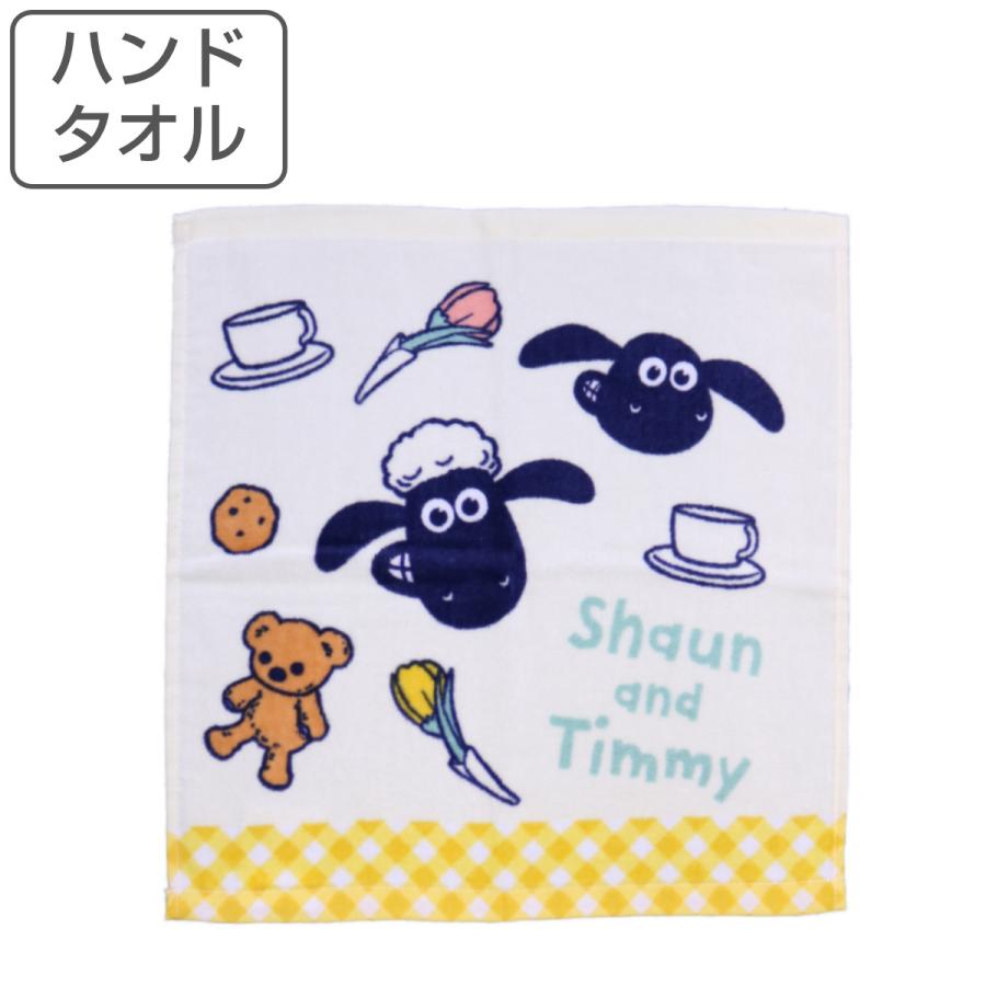 ハンドタオル ひつじのショーン ポピーチェック 34×35cm （ タオル 