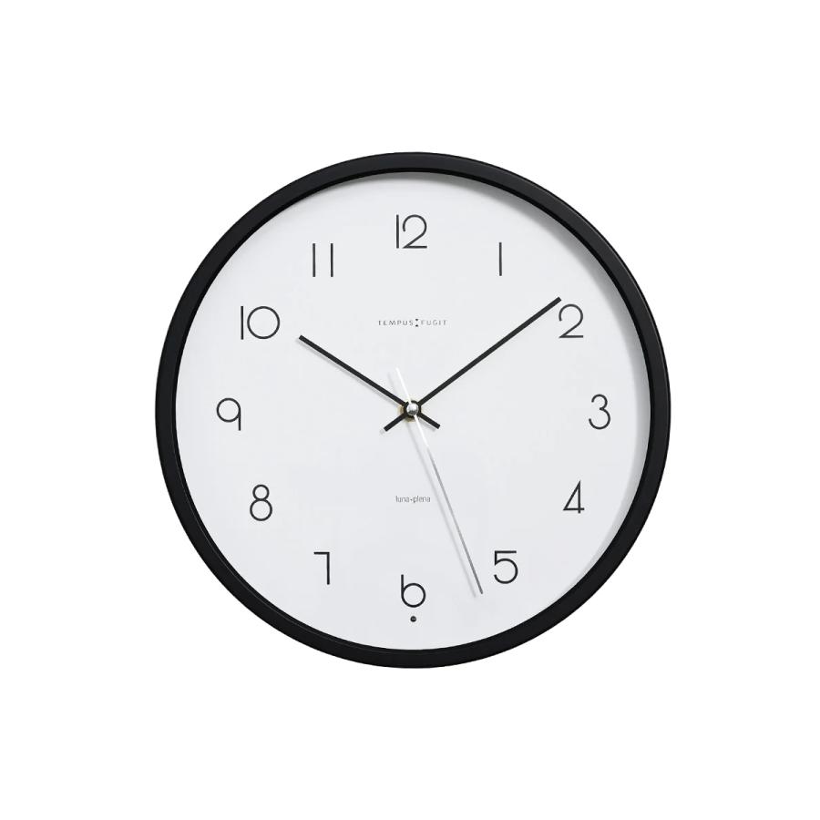 掛け時計 ルナプレーナ 直径30.5cm センサー式ライト 連続秒針 （ 時計