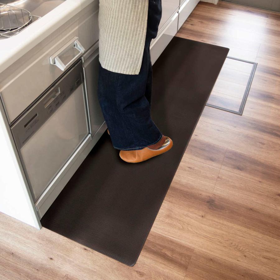 オカトー キッチンマット 衝撃吸収PVCキッチンマット 45×180cm 無地