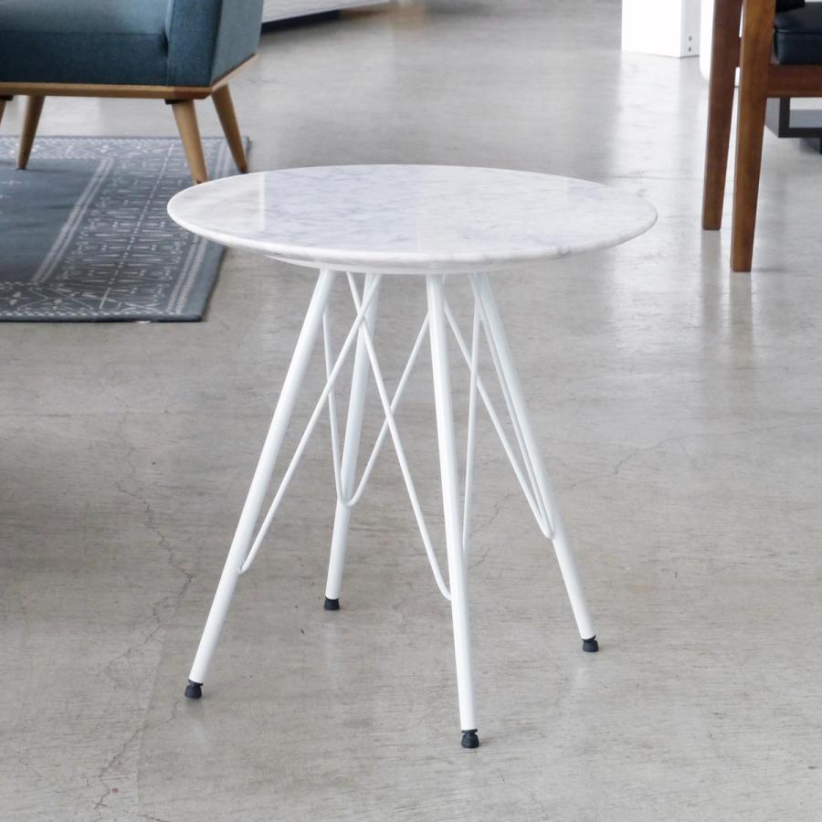 GART（ガルト） サイドテーブル 丸 天然大理石 モダン 高さ51cm