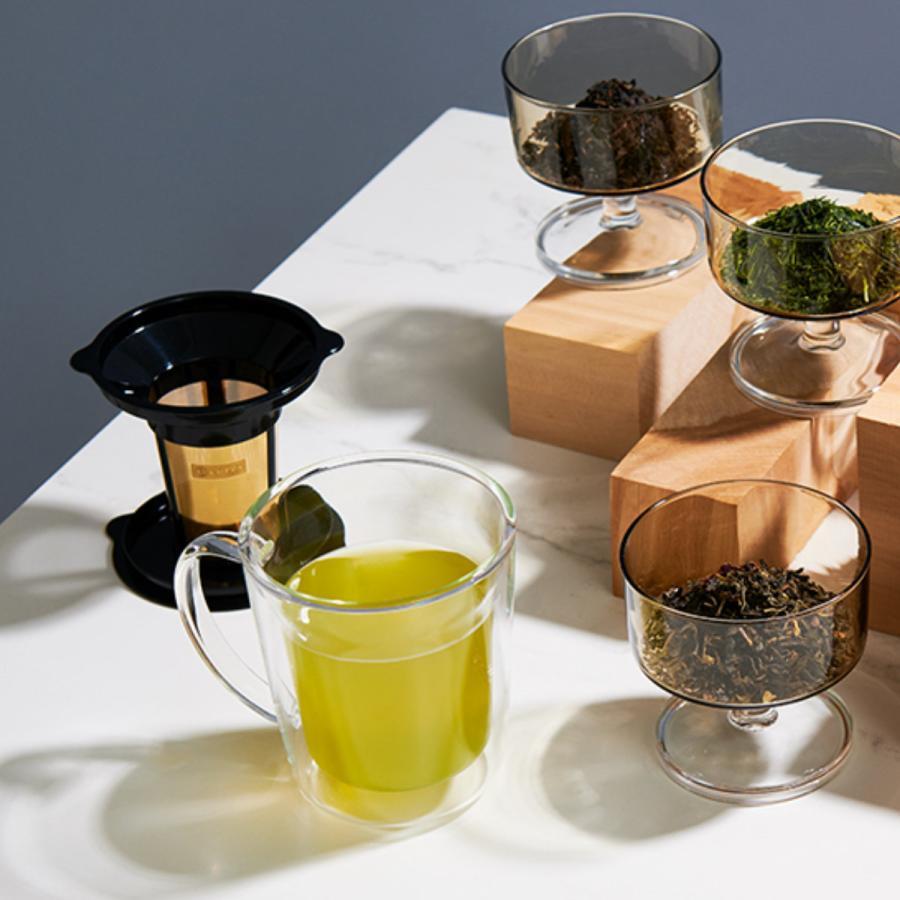 cores（コレス） ダブルウォールマグ ガラス製 ゴールドフィルター付き