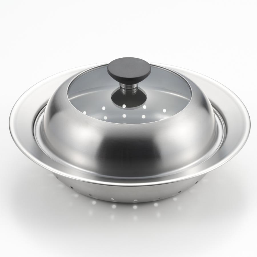 ヨシカワ お鍋用蒸し器 20〜22cm用 ガラス蓋付き 日本製 ヨシカワ お鍋用蒸し器 20〜22cm用 ガラス蓋付き 日本製