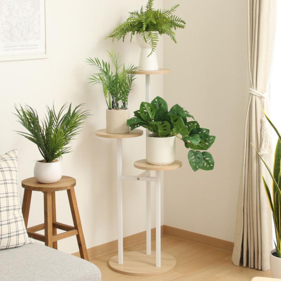 ディスプレイ＊什器＊フラワースタンド 不二貿易（Fuji Boeki） ディスプレイラック 幅44cm 4段 円型 フラワー