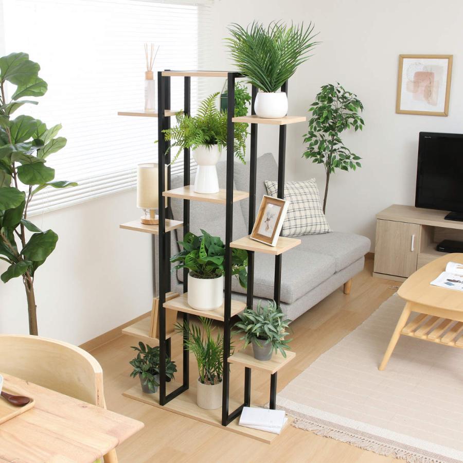 ディスプレイラック 幅75cm 7段 ワイド フラワースタンド