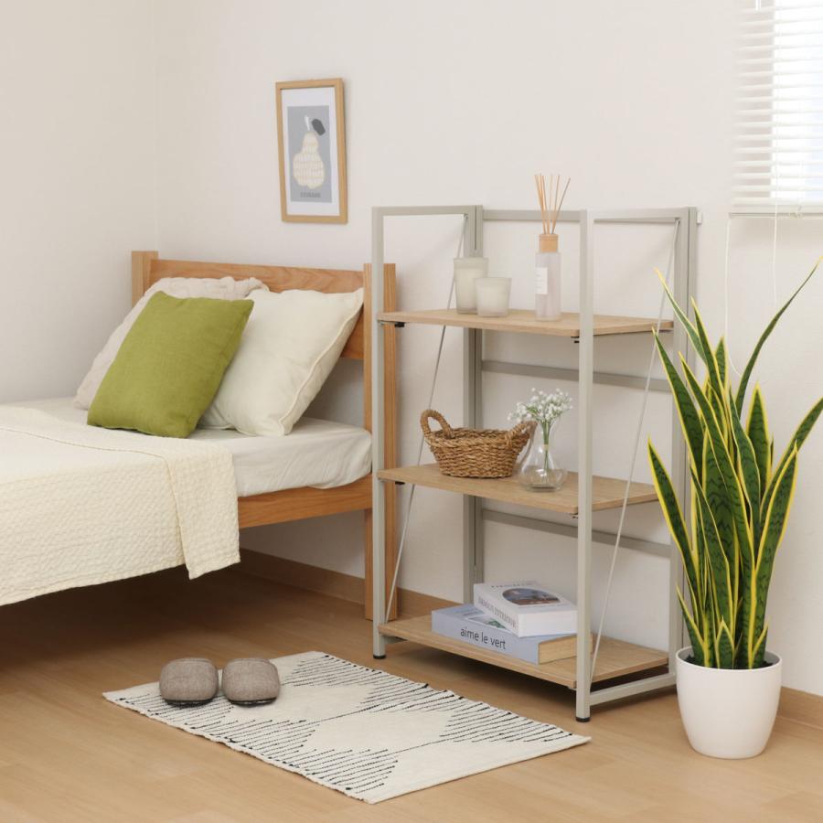 ☆希少☆ peak フォールディングシェルフ シナベニア フォールディングシェルフ 4段 天然木棚板 幅120cm（ 2way オープン