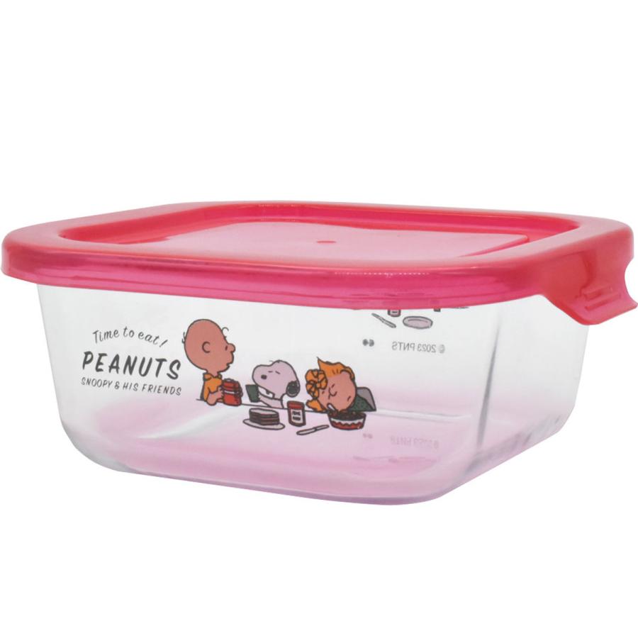 大西賢製販 保存容器 550ml スヌーピー 耐熱ガラス保存容器 S