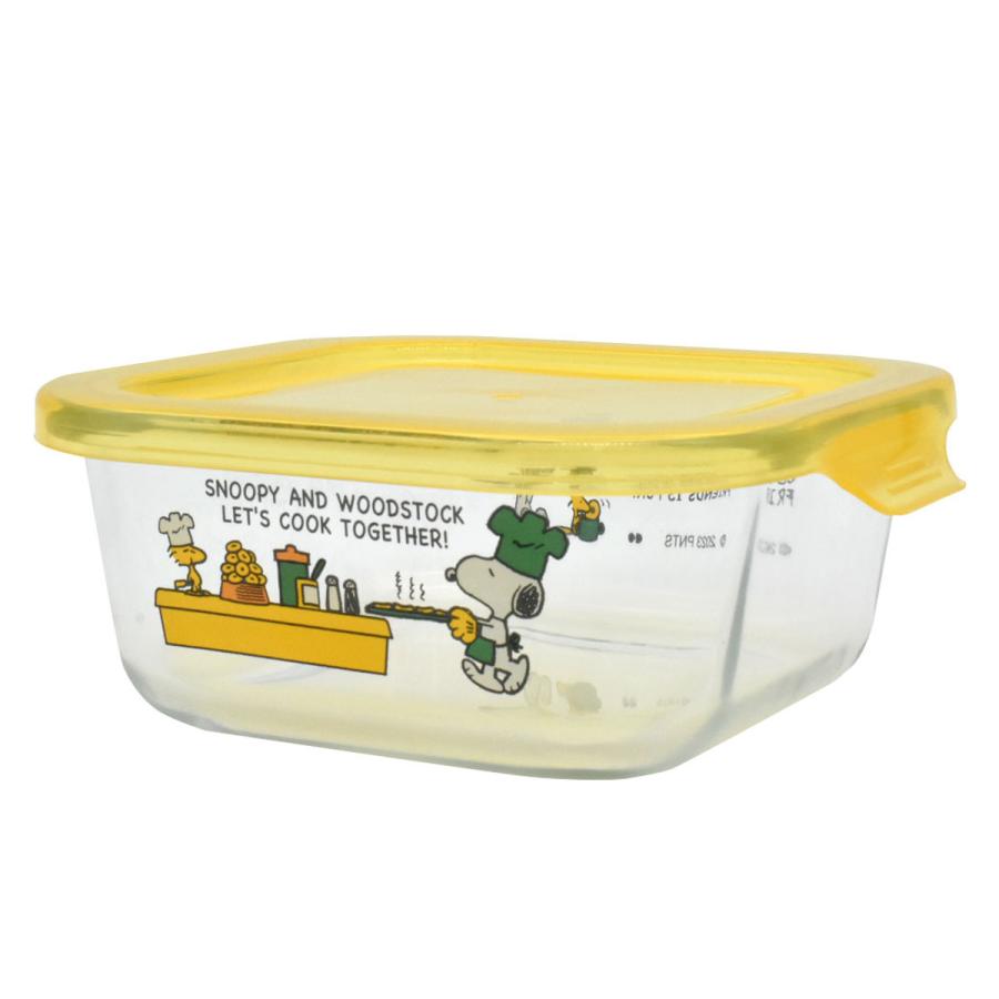 大西賢製販 保存容器 550ml スヌーピー 耐熱ガラス保存容器 S